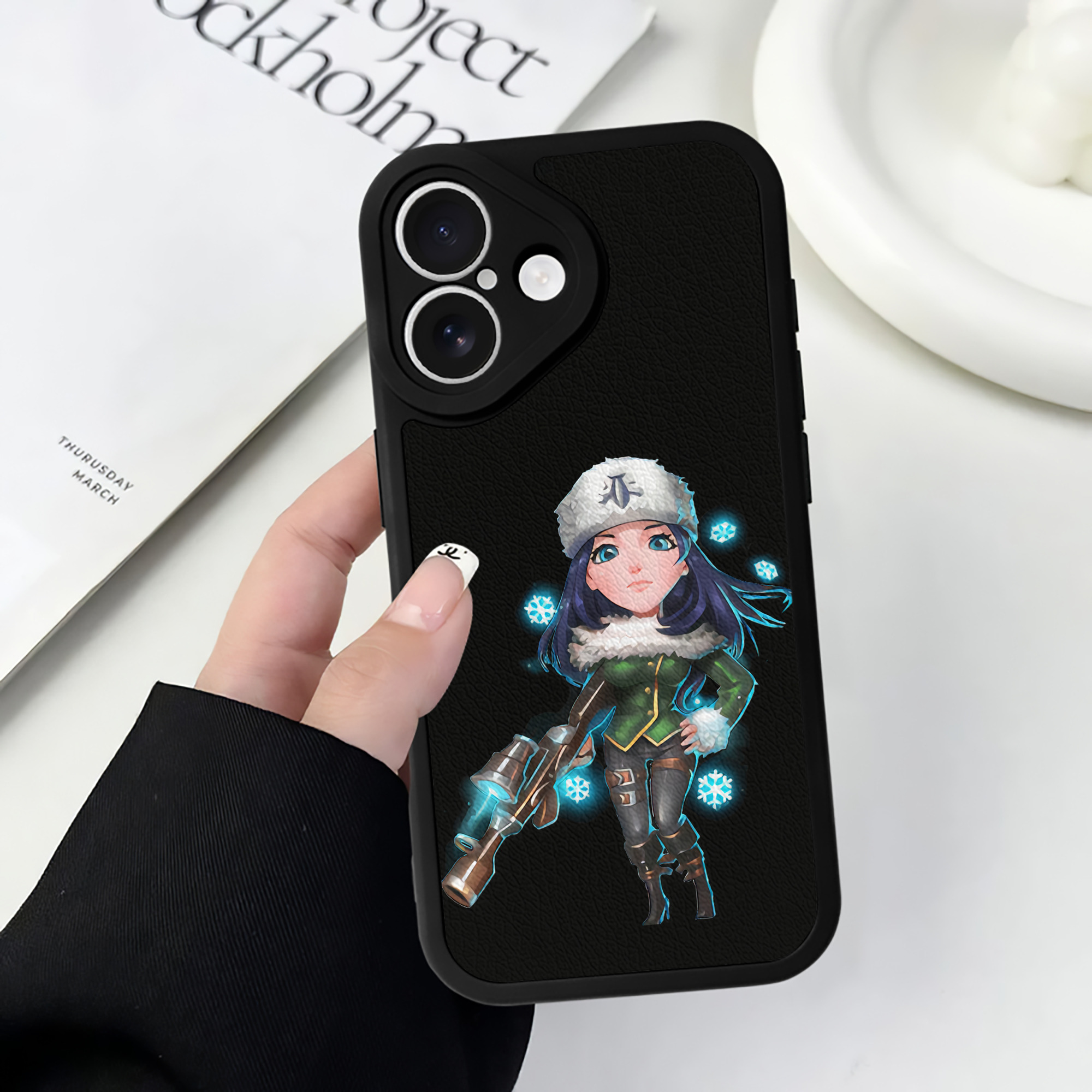 （画像用） リーグ・オブ・レジェンド League of Legends LOL 【iPhone 16シリーズ対応】シリコンスマホケース（レザー調） 材質：シリコン